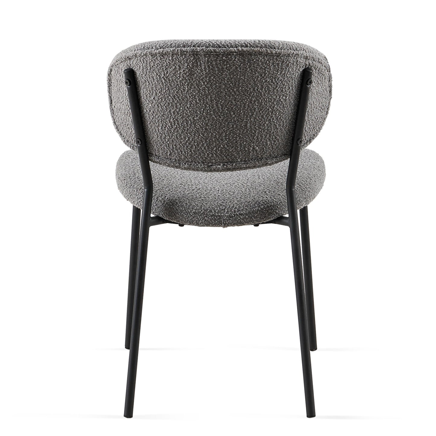 Boucle Dining Chairs, Dining Chairs With Metal Legs For Dining Room, Kitchen, Living Room (Set of 2) - Gray