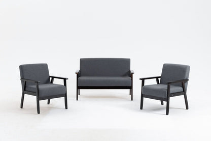 Bahamas - Loveseat And 2 Chair Living Room (Set of 3) - Espresso