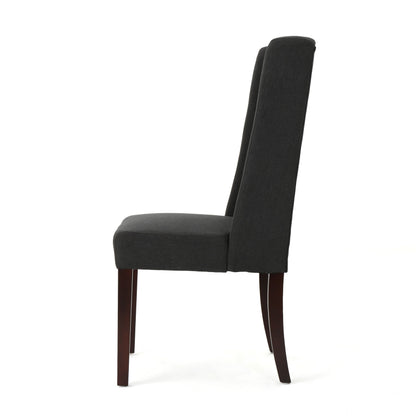 Contemporary Dining Chair (Set of 2) With Tufted Design - Charcoal