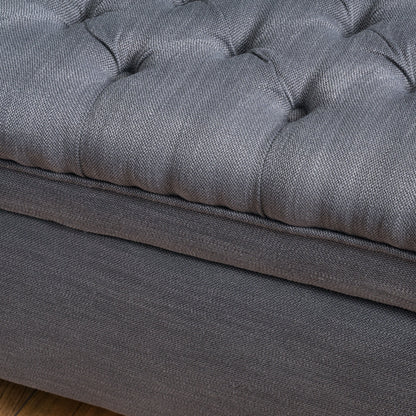 Juliana - Stylish Storage Ottoman With Extra Seating - Gray