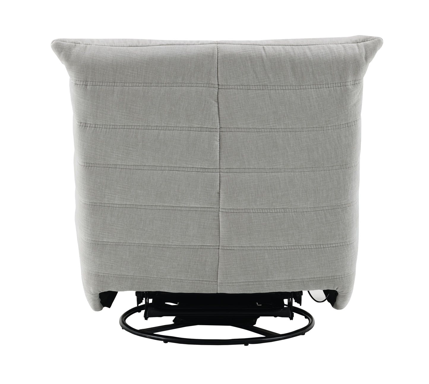 Talmon - Chenille Glider Recliner With Swivel - Oyster Gray