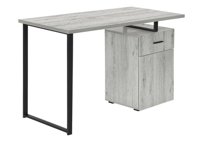 Computer Desk, For Laptop, Left, Right Set-Up, Storage Drawers, Work, Contemporary, Modern - Gray