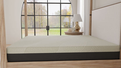 10" Queen Comfort Series Medium Gel Memory Foam Tight Top Mattress - Black / Gray