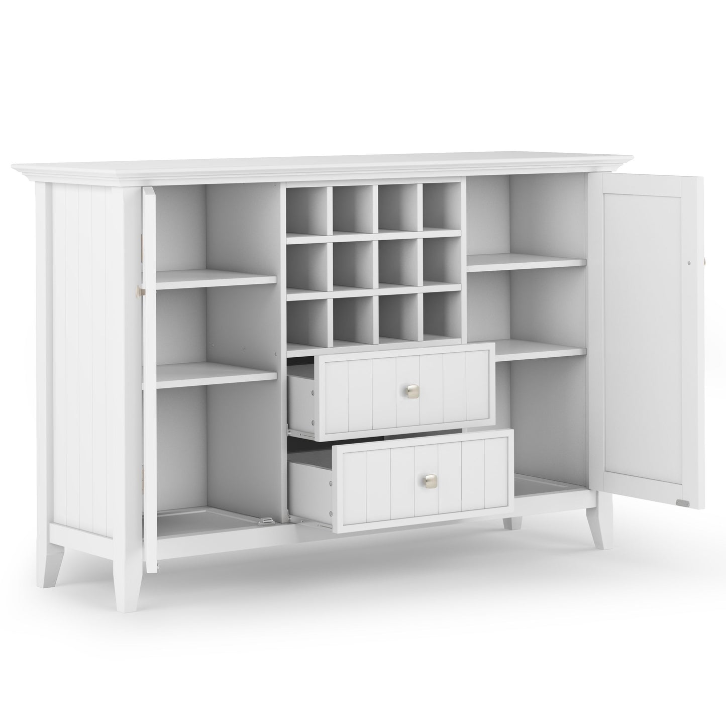 Bedford - Sideboard Buffet And Wine Rack - White