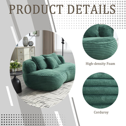 High Back Bean Bag Sofa Lounger For Adults And Kids, Indoor & Outdoor, Durable - Emerald
