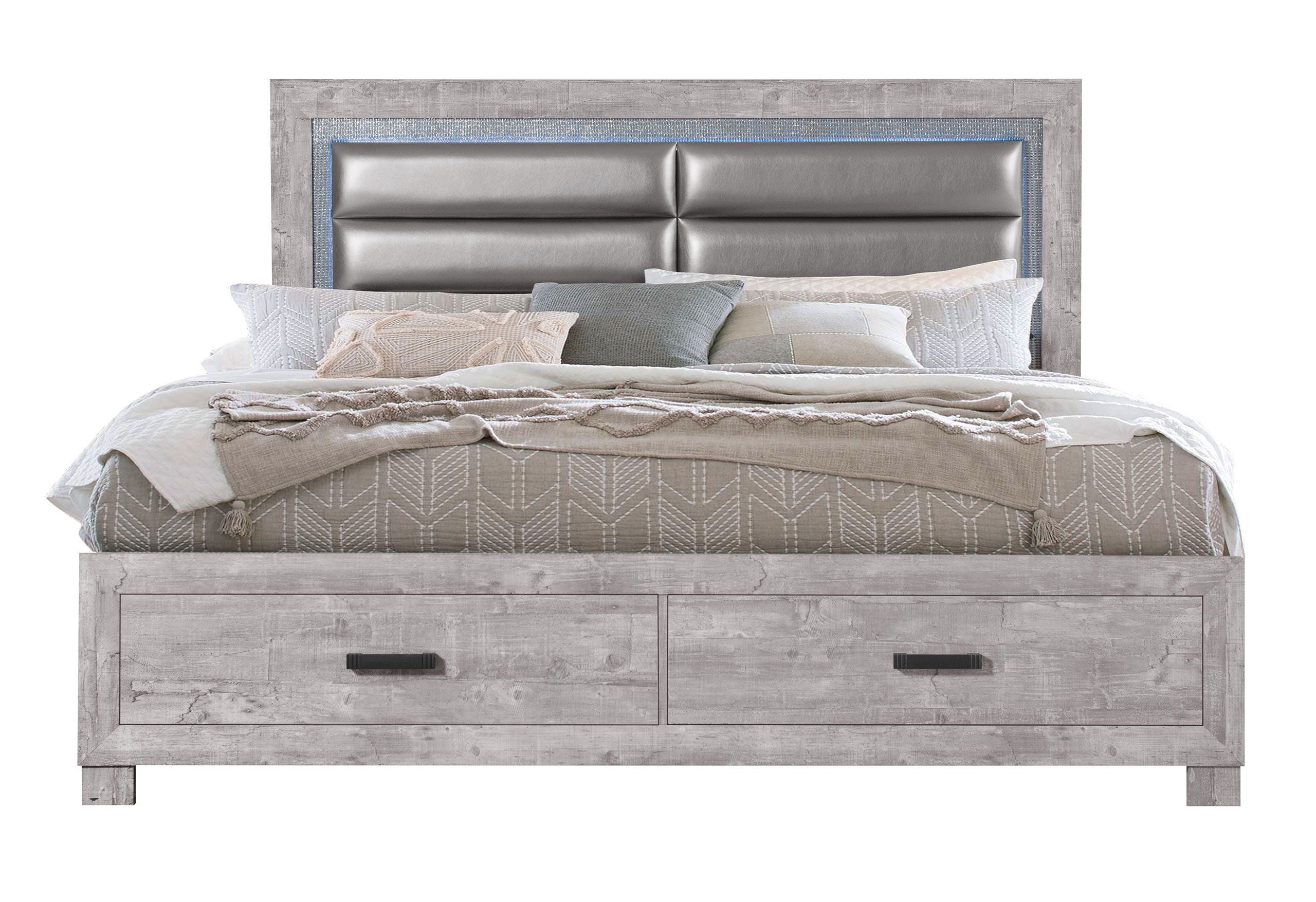 Rover - King Bed - Gray