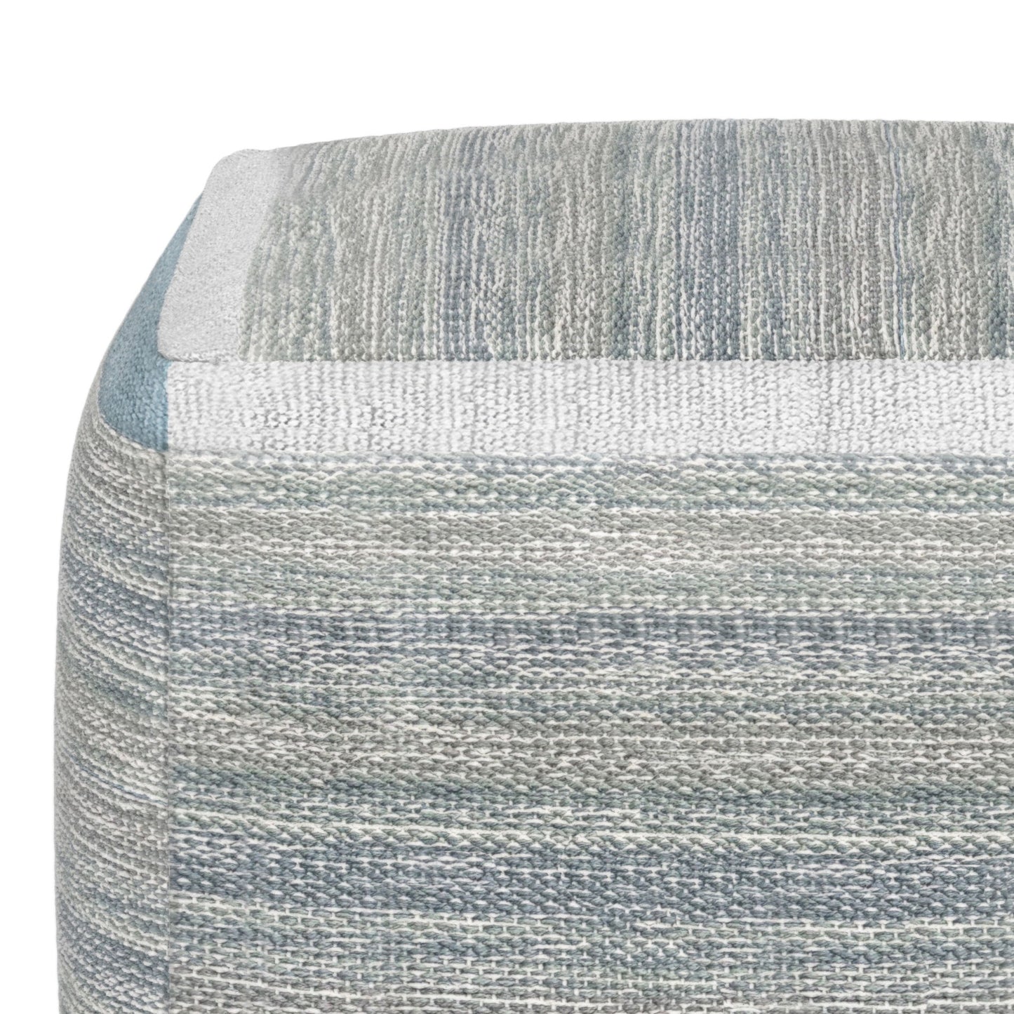 Naya - Cube Pouf - Blue Melange