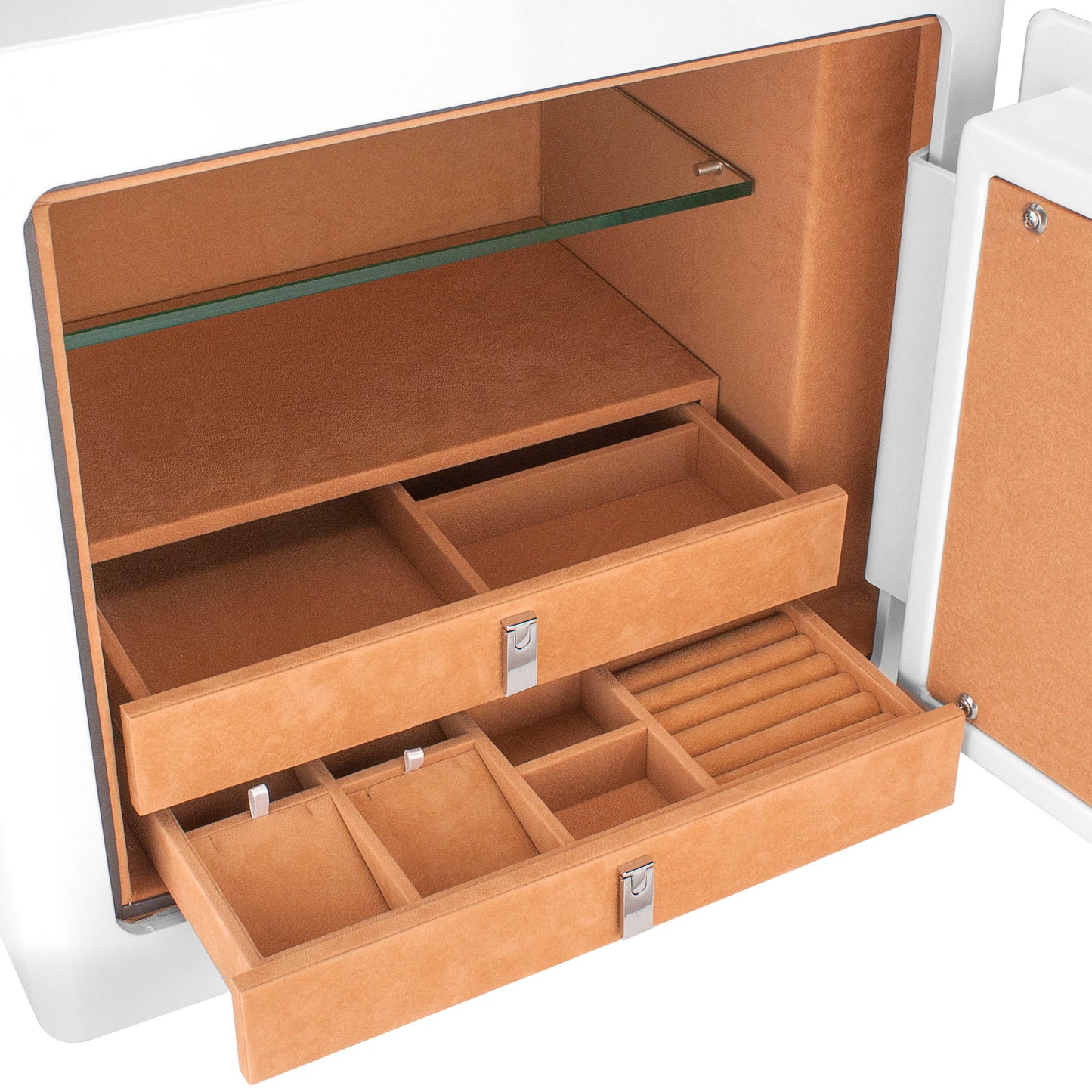 1.01 Cubic Ft Jewelry Safe - White