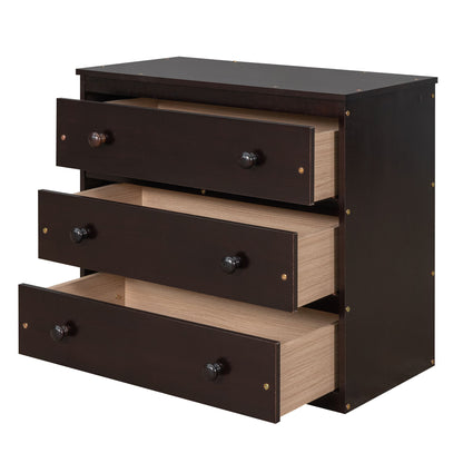 Full Loft Low Study Bed With Cabinet, Shelves And Rolling Portable Desk, Multiple Functions - Espresso