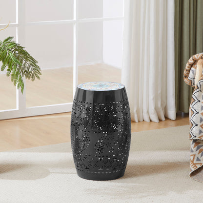 Ruby - Modern Mosaic Side Table - Black
