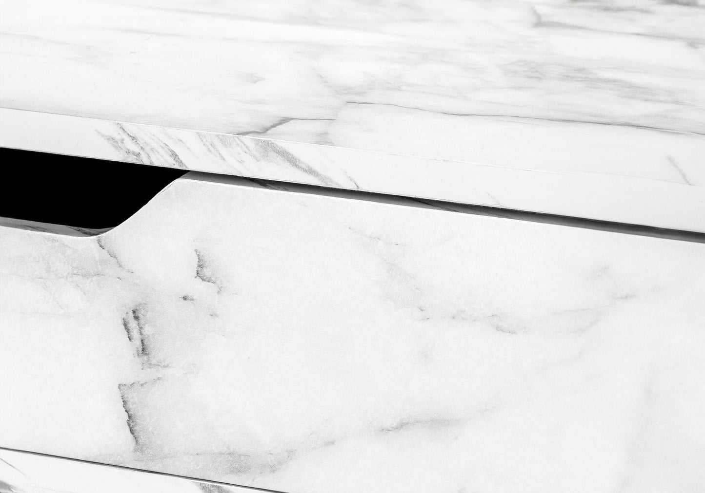 Computer Desk For Home Office, Laptop, Storage Drawers, Elegant Design - White