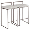 Fuji - Industrial Stackable Counter Stool (Set of 2) - Light Gray