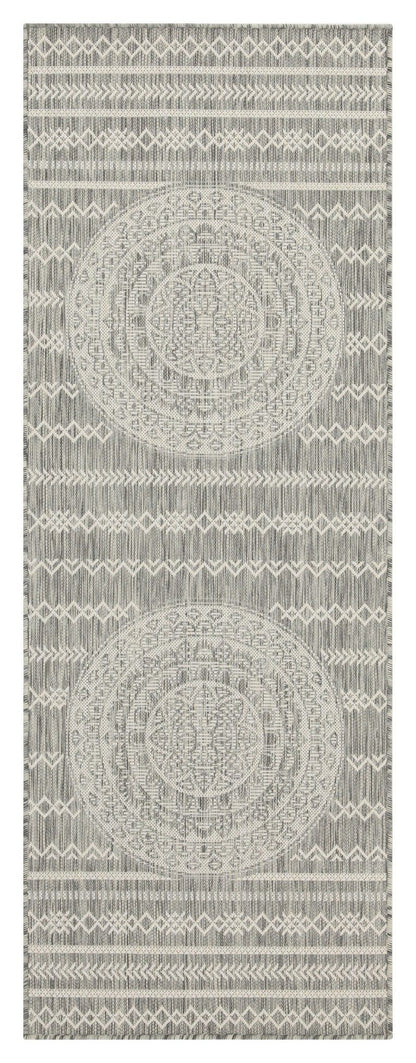 Sunshine - 7'10" X 10'3" Polypropylene Indoor, Outdoor, Area Rug - Silver