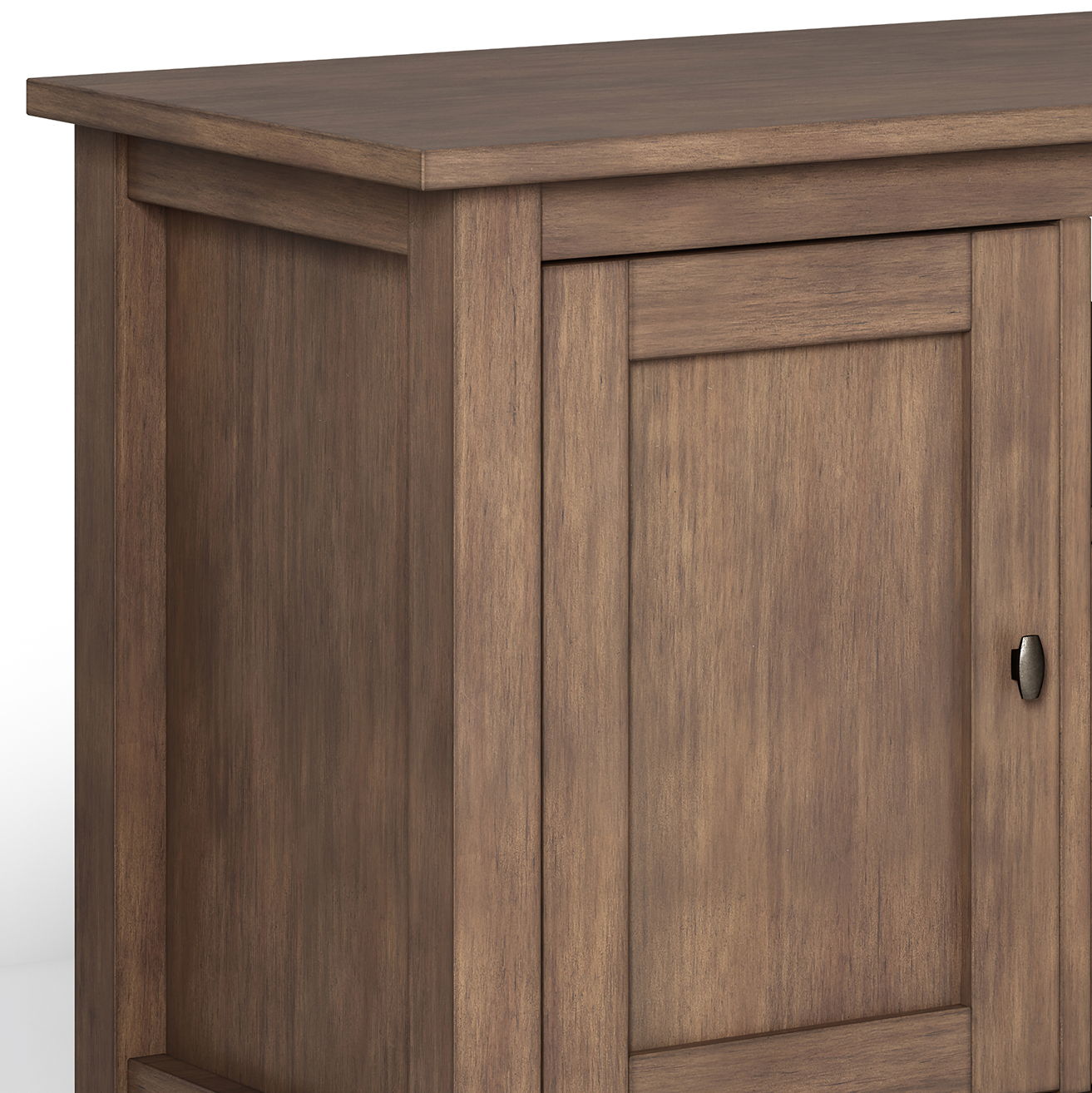 Warm Shaker - TV Media Stand - Rustic Natural Aged Brown