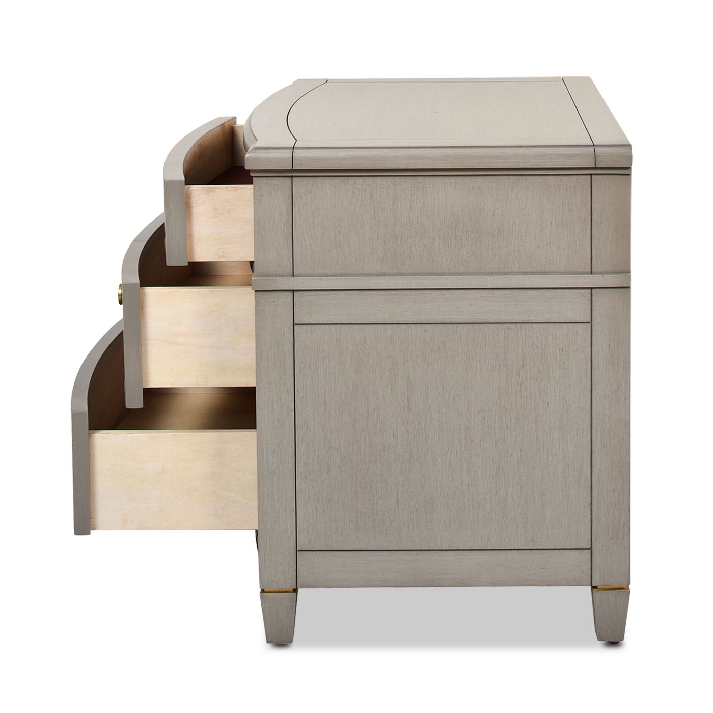 Dauphin - 3 Drawer Accent End Table - Merino White