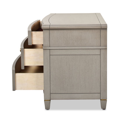 Dauphin - 3 Drawer Accent End Table - Merino White