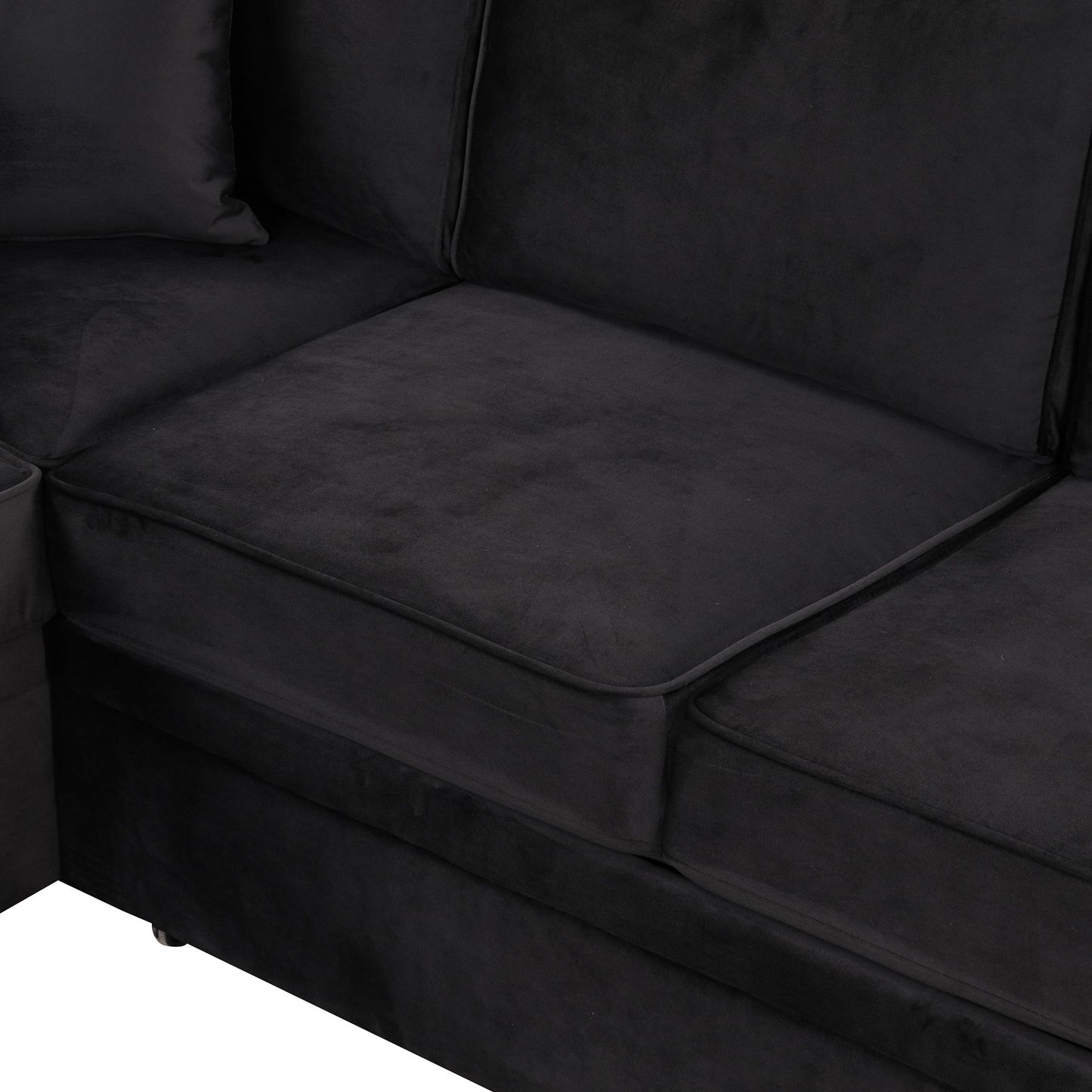 Sleeper Sofa Bed, 2 In 1 Pull Out Sofa Bed L-Shape Couch With Storage Ottoman For Living Room, Bedroom Couch And Small Apartment - Black