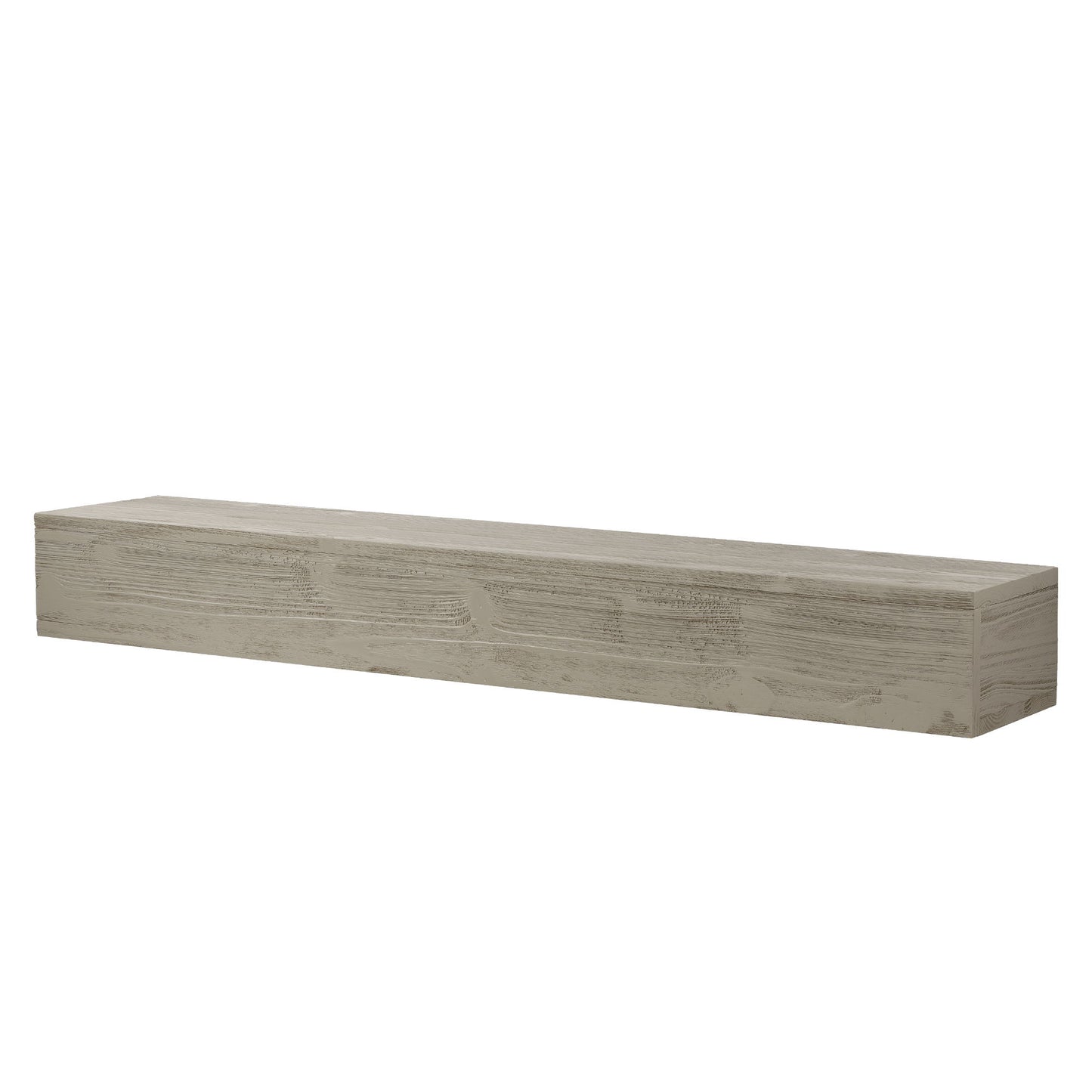 72" Rustic Wood Fireplace Mantel, Wall-Mounted & Floating Shelf For Home Decor - Gray