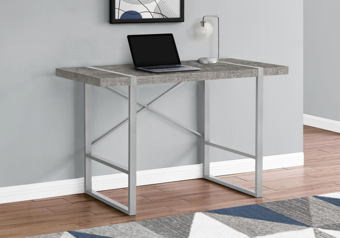 Computer Desk For Home Office, Laptop, Contemporary And Modern - Gray