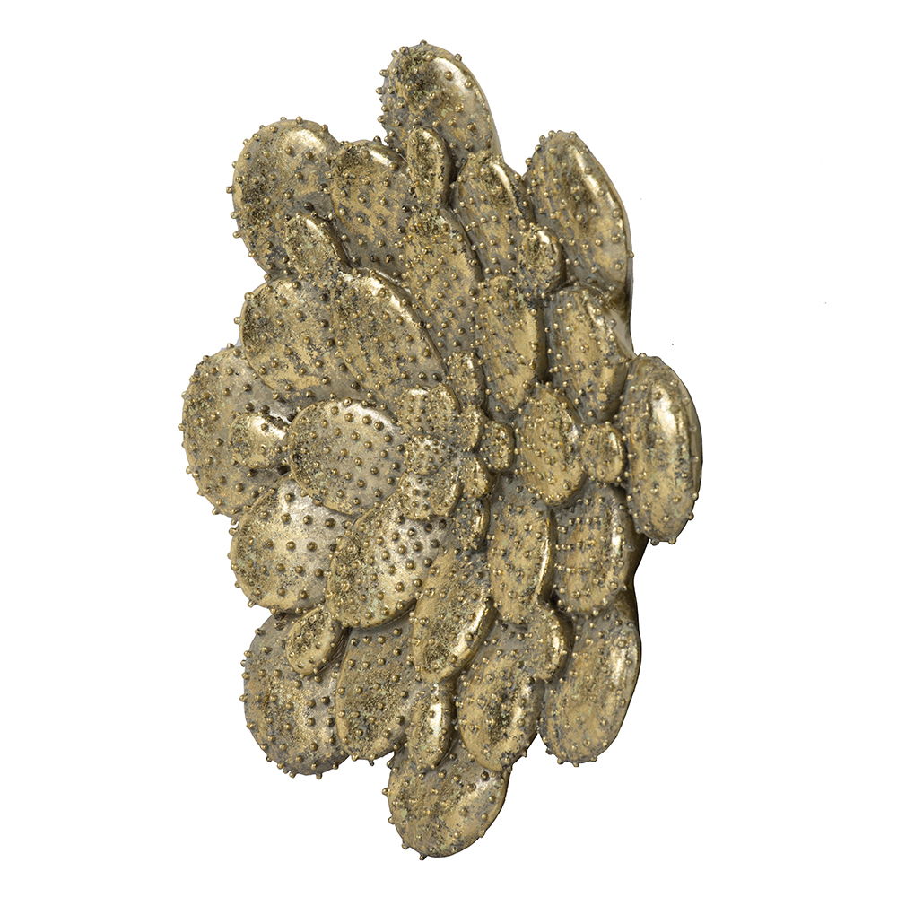 Succulent Wall Plaque Resin (Set of 2) - Gold