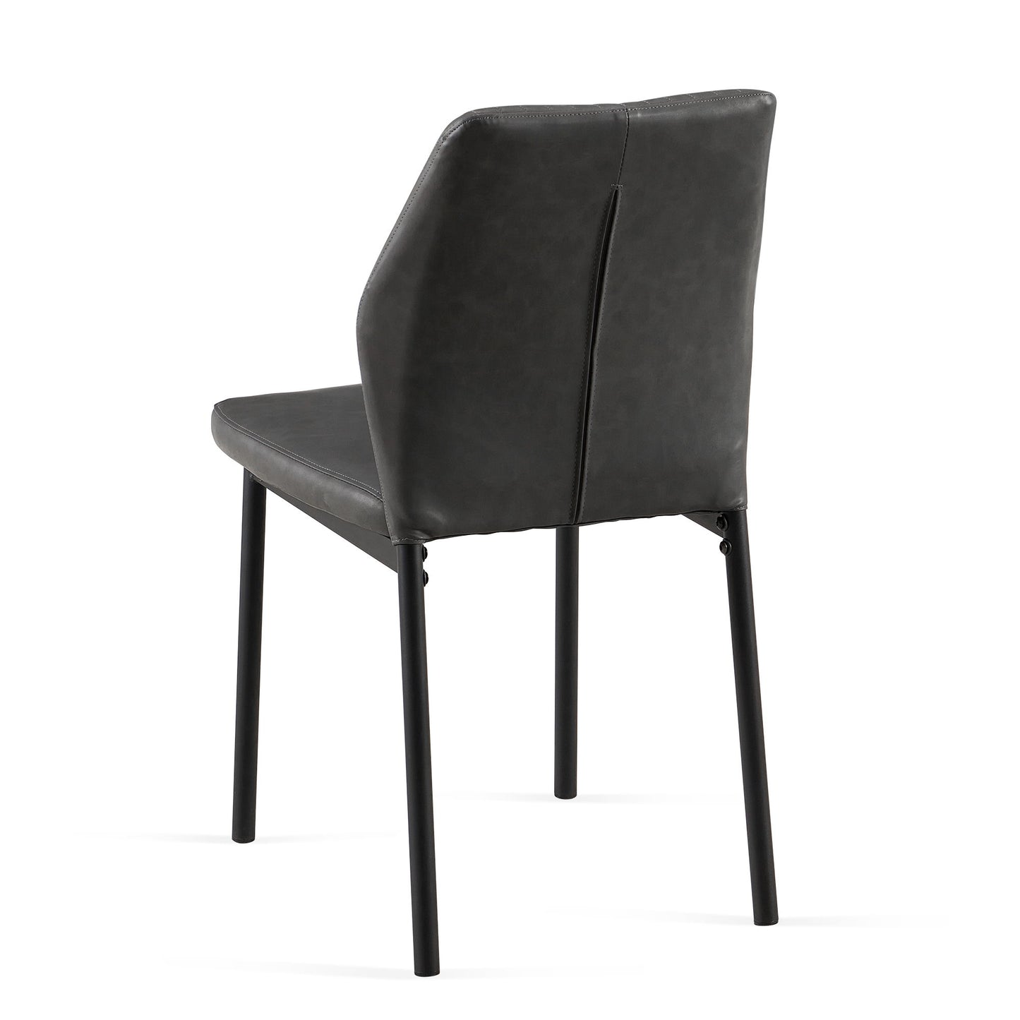 Dining Chairs Living Room Chair Modern Kitchen Armless Side Chair With Metal Legs (Set of 4) - Dark Gray