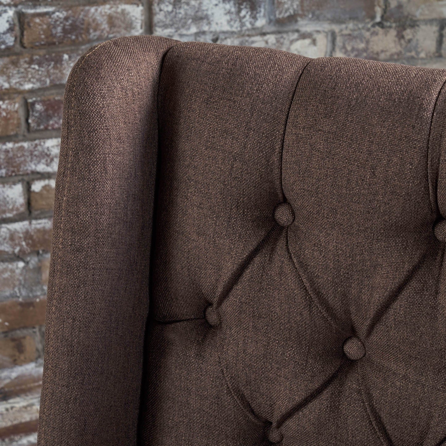 Elegant Tufted Dining Chair (Set of 2) With High Backrest - Dark Brown