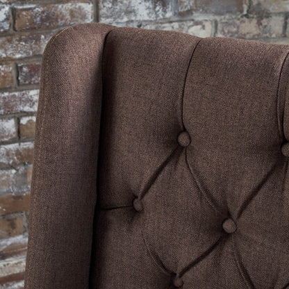 Elegant Tufted Dining Chair (Set of 2) With High Backrest - Dark Brown