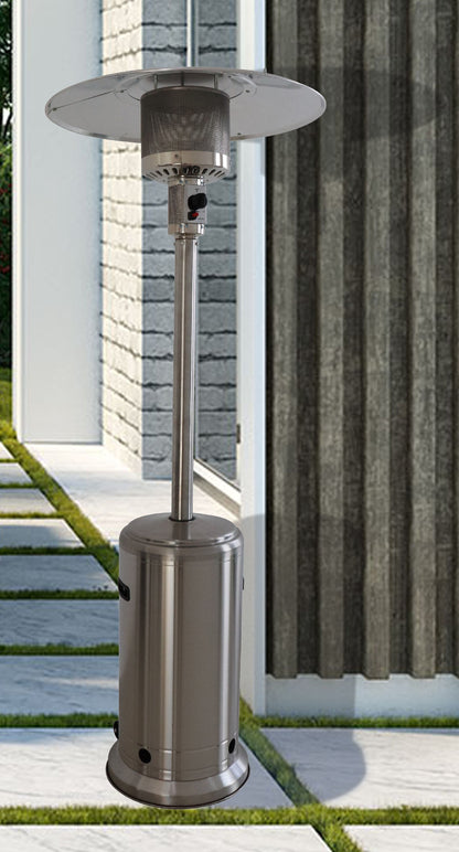 46, 000 Btu Standing Patio Heater - Steel Gray
