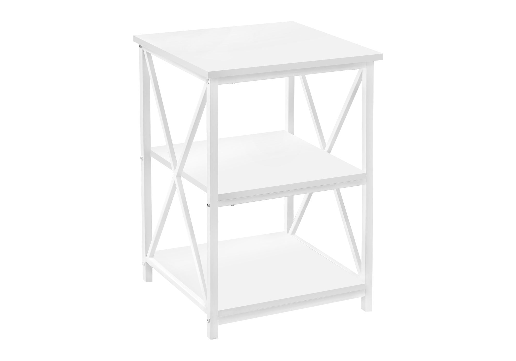 Accent Table, Side Contemporary And Modern - White