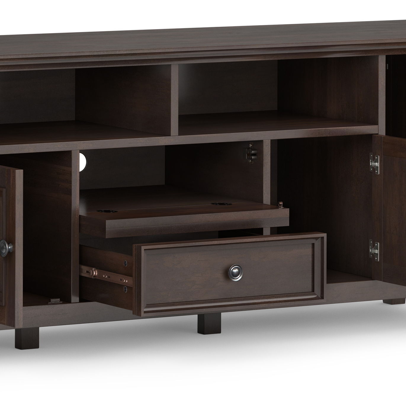 Amherst - Wide TV Media Stand - Brunette Brown