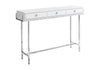 Accent Console Table For Entryway, Storage Drawer, Glossy Contemporary & Modern - White