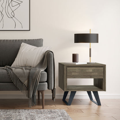 Lowry - End Table - Distressed Gray