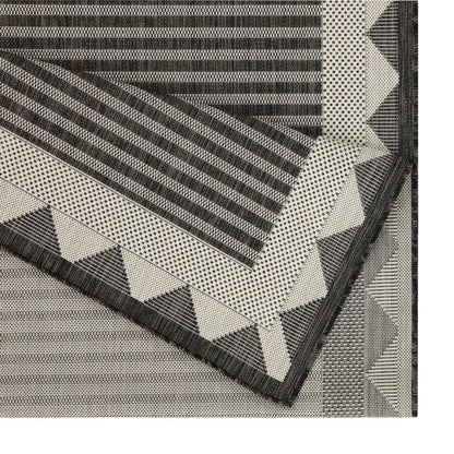 Sunshine - 7'10" X 10'3" Indoor, Outdoor Area Rug, Polypropylene - Anthracite