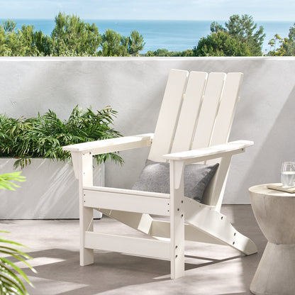 Enigmara - Outdoor High Density Resin Adirondack Chair - White