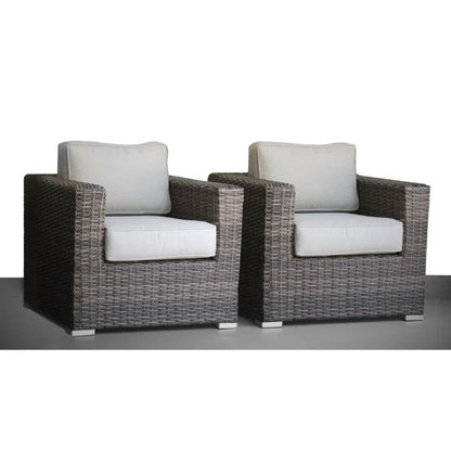 Comfort - Ready Patio Chair With Cushions Ideal For Outdoor Relaxation - Espresso / Gray