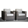 Comfort - Ready Patio Chair With Cushions Ideal For Outdoor Relaxation - Espresso / Gray