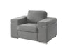 Gianna - Light Gray Woven Fabric Arm Chair