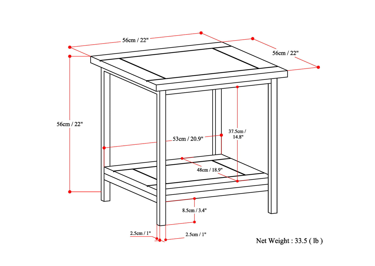 Skyler - End Table - Natural