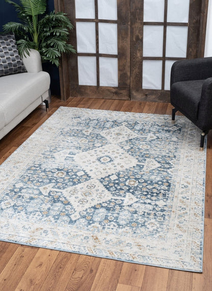 Noble - 7'10" X 10'3" Area Rug - Navy Blue
