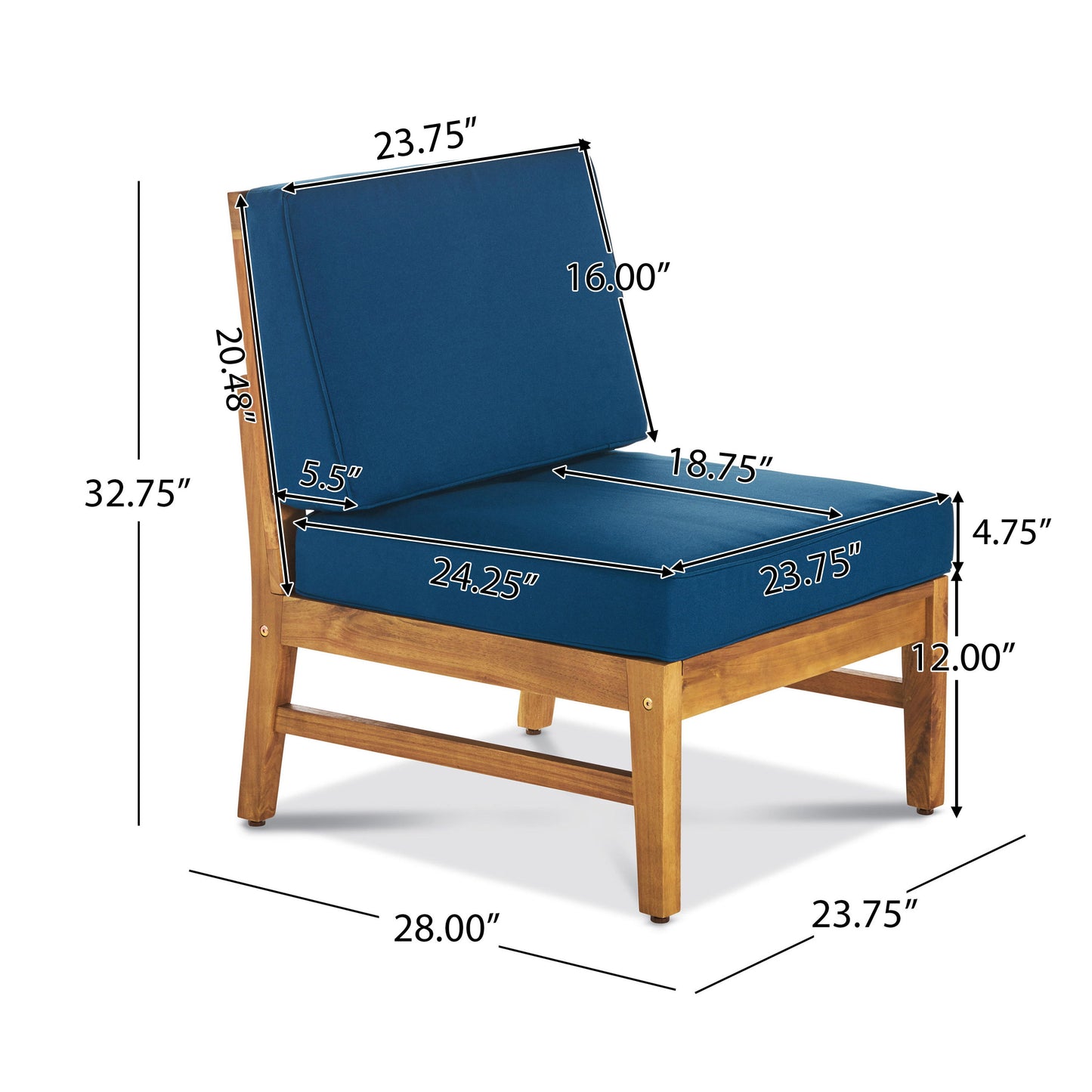 Perla - 6 Pieces Sofa Set - Blue