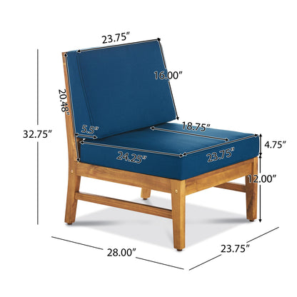 Perla - 6 Pieces Sofa Set - Blue