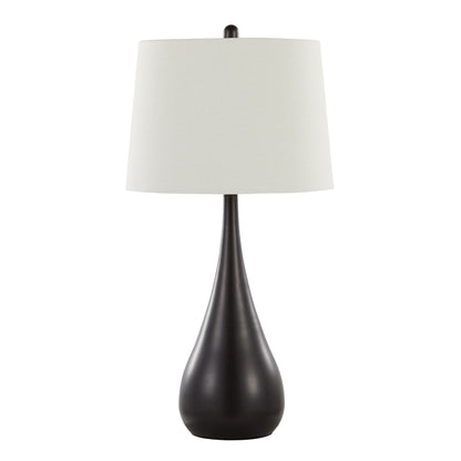 Pebble - Contemporary Table Lamp (Set of 2) - Oil Rubbed Bronze / White