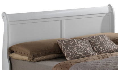 King Bed Panel Sleigh - White