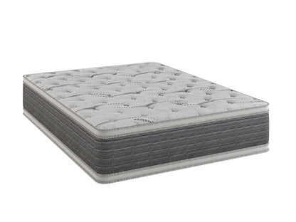 Dream Flex - 14.5" Full Two Sided Pillow Top Mattress - White / Gray
