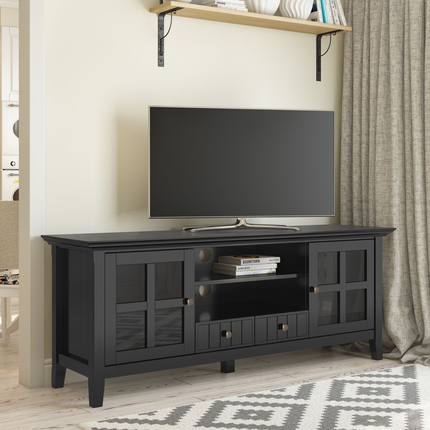 Acadian - TV Media Stand - Black