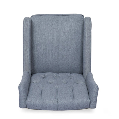 Classic Design, Manual Recliner Chair With 360 Degree Swivel - Charcoal