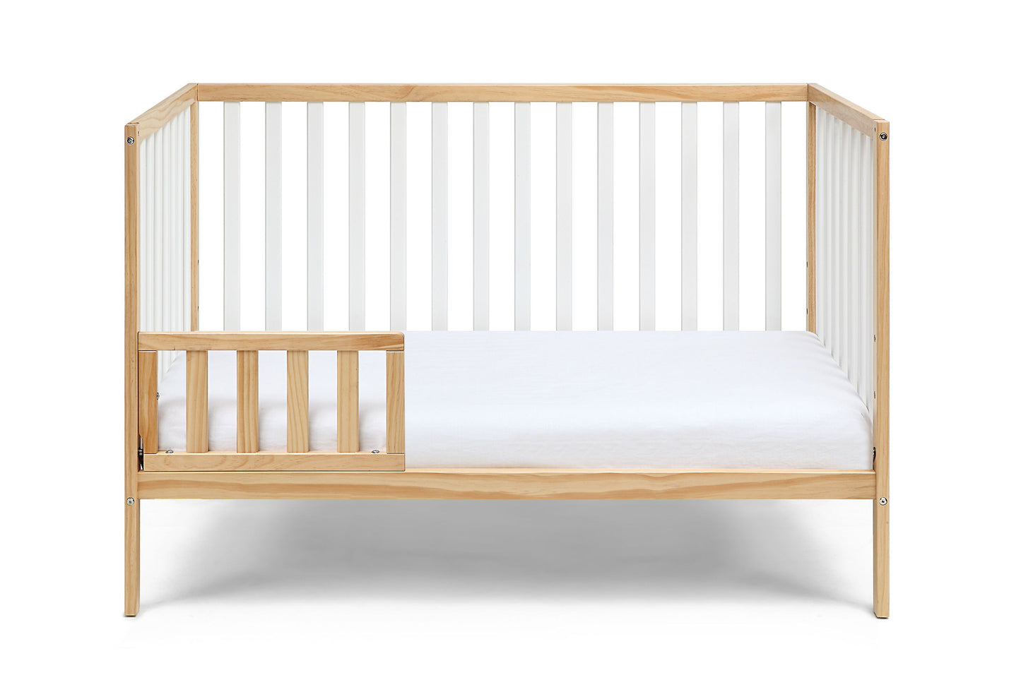 Deux - Remi 3 In 1 Convertible Island Crib - Natural / White