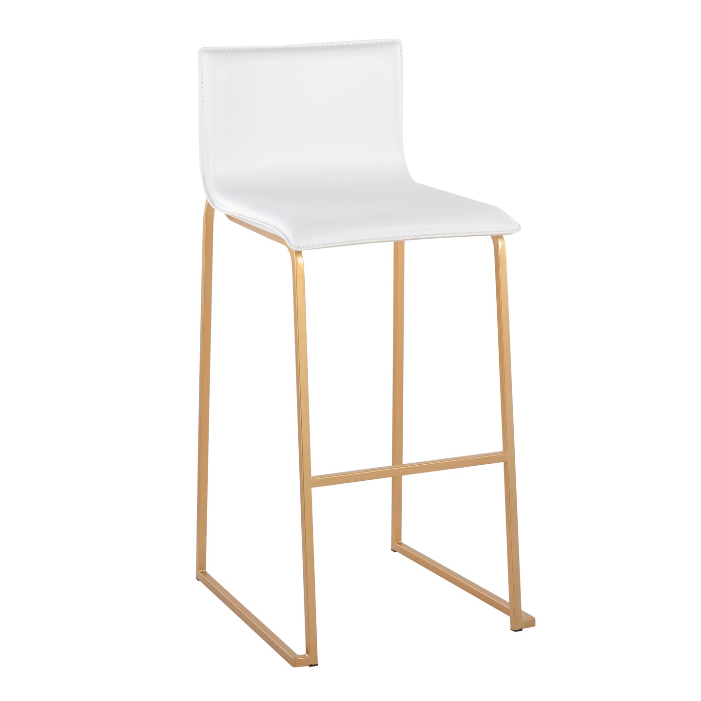 Mara - Contemporary Barstool (Set of 2) - Gold / White