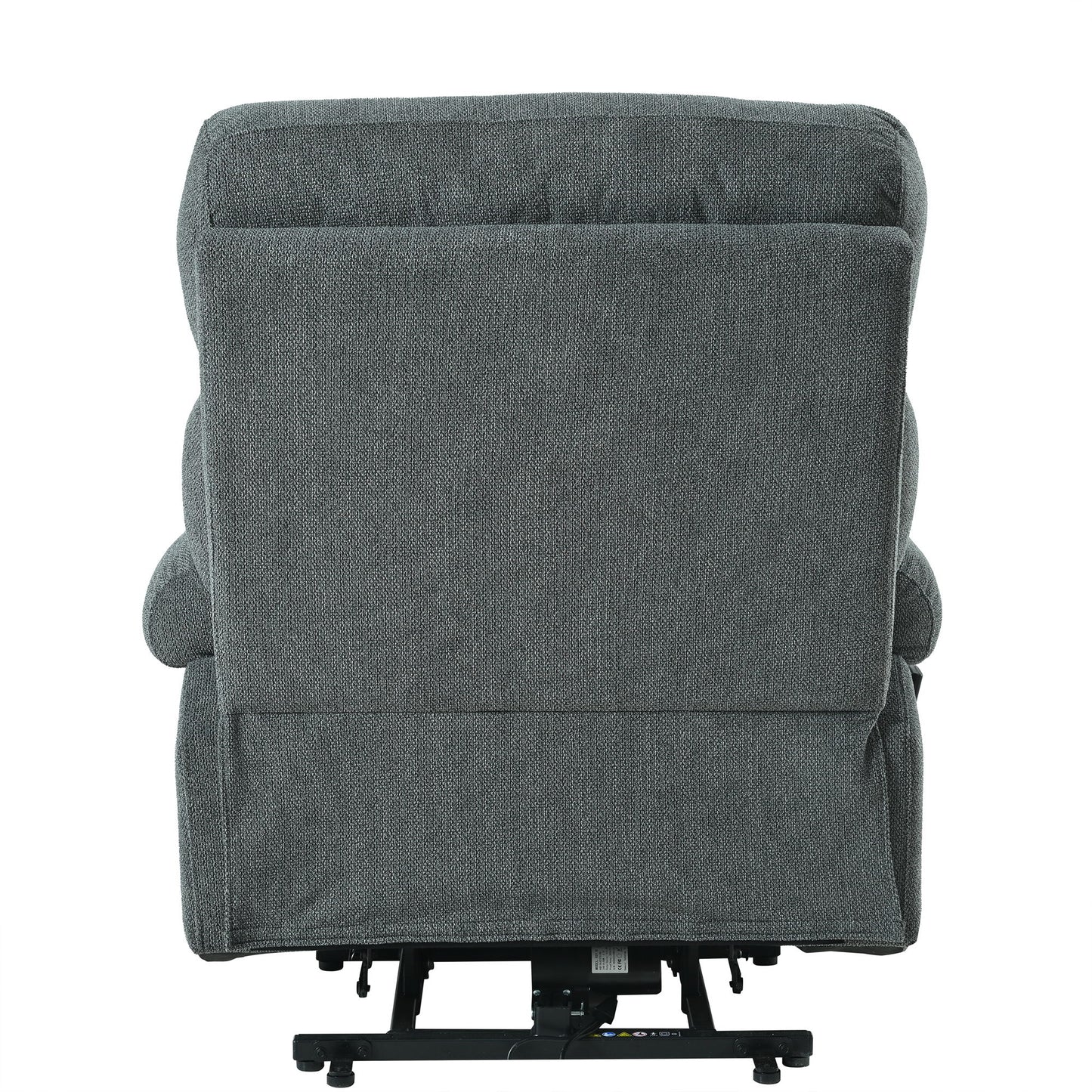 Oversized Power Lift Recliner Chair, Electric Fabric Recliner Chair, Home Theater Seating, Reclining Sofa Chair With Remote Control, Side Pocket, Spacious Seat - Dark Gray