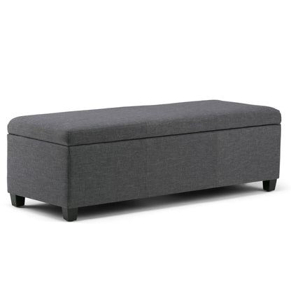 Avalon - Storage Ottoman Bench - Slate Gray
